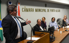 Lançamento da Frente Parlamentar em Defesa do Hospital de Pronto Socorro (HPS), proposição do gabinete do vereador Roberto Robaina