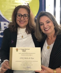 Vereadora Lourdes com Márcia Simch 