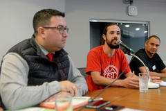 Eduardo Osório (ao microfone) afirmou que a prefeitura passou a ignorar os acordos firmados com o MPF