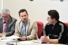 Apresentação do Protocolo de Prevenção à Violência nas Escolas (Previne). Na foto, vereador Mauro Zacher ao microfone