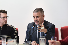 Apresentação do Protocolo de Prevenção à Violência nas Escolas (Previne). Na foto, Marcos Rolim, sociólogo coordenador do grupo de trabalho