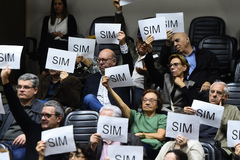 Proprietários de imóveis acompanharam a votação do veto na tarde desta segunda-feira 