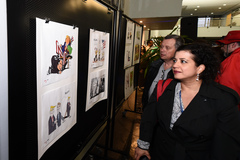 Abertura da exposição "Rir é Risco".