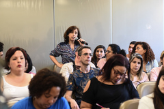 Reunião sobre eleições para direção das escolas municipais.
