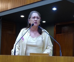 Vereadora Lourdes na tribuna