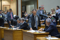 Plenário da Câmara, durante votações nesta quarta-feira