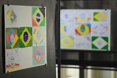 Exposição dos desenhos dos alunos da EMEF Afonso Guerreiro Lima.