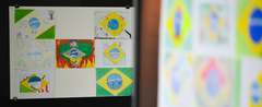 Exposição dos desenhos dos alunos da EMEF Afonso Guerreiro Lima.
