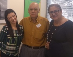 Presidente e advogada da entidade com a vereadora Lourdes