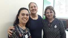 Vereadora Lourdes Sprenger e representantes da Associação Lar da Amizade