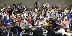 Rodoviários acompanharam votação das galerias