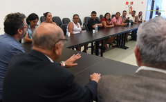 Integrantes da comunidade foram recebidos pelo presidente Reginaldo Pujol no último dia 6