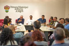 Reunião para tratar da realização do carnaval o ficial e carnaval de rua de Porto Alegre.