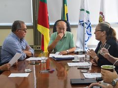 Vereadora Lourdes na reunião da Mesa Diretora do dia 5 de fevereiro/2020