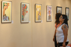 Os 38 trabalhos estão no espaço cultural do segundo piso