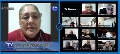 Vereadora em sessão virtual da Câmara