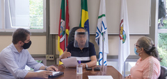 Bins Ely, Pujol e Lourdes na última reunião da Mesa em 2020