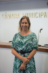 Cerimônia de posse dos vereadores. Vereadora Fernanda Barth.