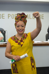 Daiana Santos (PCdoB), na cerimônia de posse como vereadora