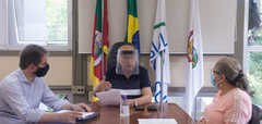 Lourdes Sprenger na última reunião da Mesa Diretora da Câmara