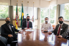 Representantes da CEITEC estiveram com o presidente Bins Ely nesta manhã