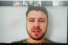 Vereador Jessé Sangalli (Cidadania) conduziu a reunião pela plataforma Zoom