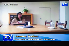 Reunião sobre questões envolvendo as escolas durante a Pandemia, com participação de diretoras de escolas, Secretária da Educação do Município e representantes de entidades