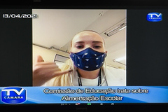 Reunião sobre questões envolvendo as escolas durante a Pandemia, com participação de diretoras de escolas, Secretária da Educação do Município e representantes de entidades