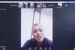 Ações da Secretaria de Esporte, Lazer e Juventude nas comunidades. Na foto, Débora Garcia