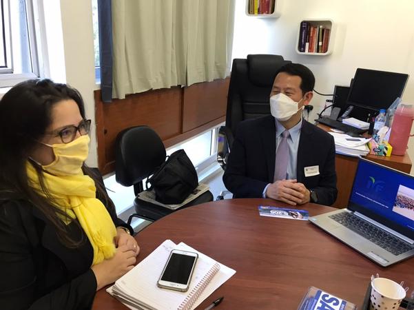 Psicóloga Vereadora Tanise Sabino recebe Marcos Kim da Coréia do Sul