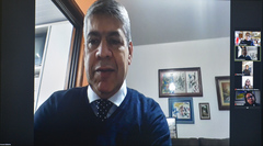 Reunião para abordar sobre o lançamento da CONAPE 2022 em Porto Alegre. Na foto, professor Antonio Saldanha.