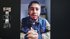 Vereador Giovane Byl (PTB), durante reunião da Comissão de Educação