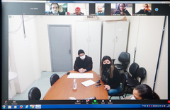 Reunião teve formato híbrido, com participação presencial...