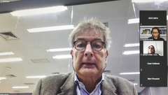 Reunião para debater sobre a retomada de eventos em Porto Alegre. Na foto, o diretor de Turismo da SMDET, Luiz Armando de Oliveira.