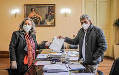 Vereadora Lourdes Sprenger em agenda com Prefeito Sebastião Melo