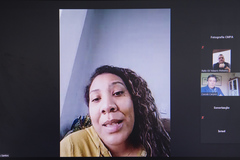 A situação das famílias da Rua Honduras. Na foto, Daniela dos Santos, moradora