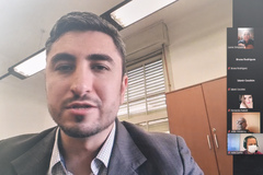 Reunião para tratar sobre a construção das Unidades de Saúde Coinma, Leopoldina e Esmeralda. Na foto, senhor Bruno Breyer Caldas, representando a Secretaria Municipal da Fazenda.