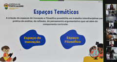 Reunião para discutir sobre o Projeto Pedagógico para o município.