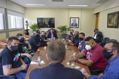 Reunião com o presidente da Câmara sobre a CPI que o vereador Jonas Reis (PT) protocolou.