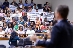 Servidores acompanharam a sessão desta tarde