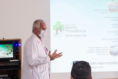 Vereadores da Cosmam visitam Hospital Independência. Na foto, dr. Angelo Giugliani Chaves, Diretor Técnico