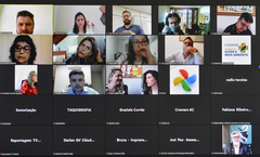 Reunião virtual foi hoje de manhã