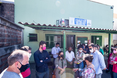 Vereadores da Cosmam visitam a Unidade de Saúde Lomba do Pinheiro. Com vereadores Jessé Sangalli e Cláudia Araújo.