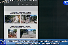 Reunião para tratar sobre a situação de moradia do entorno do Arroio Passo Fundo, no bairro Nonoai.
