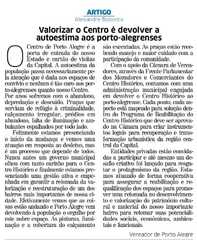 Artigo Centro Histórico - Correio do Povo