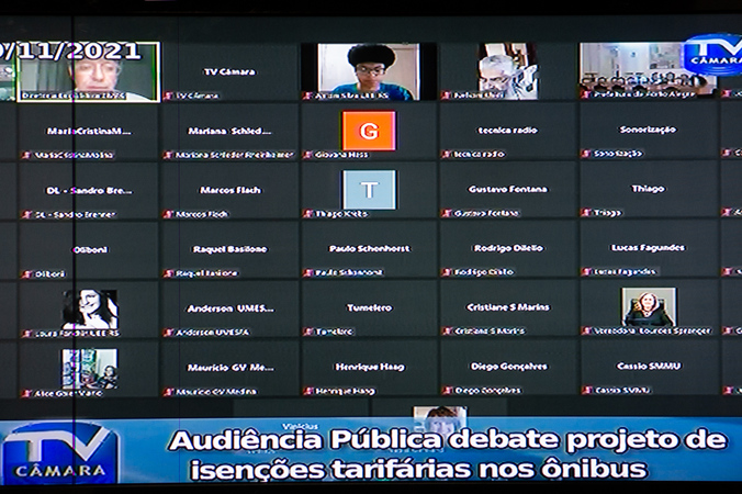 Audiência Pública que discute o PLE 043/21 - Isenções tarifárias nos ônibus