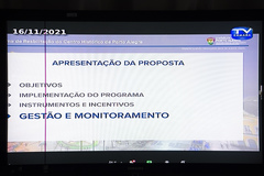 Reunião a respeito do Programa de Reabilitação do Centro Histórico de Porto Alegre, com a presença do Secretário Germano Bremm