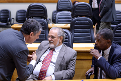 Vereadores em Plenário na sessão desta quarta