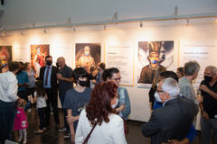 Presidente Márcio Bins Ely participa da abertura da exposição Pandemias, de Luiz Coronel e Eurico Sales.