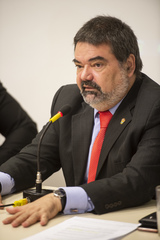 Reunião sobre o Núcleo de atendimento a superendividados., com vereadores Alexandre Bobadra e Alvoni Medina e diretor do Procon, Wambert di Lorenzo